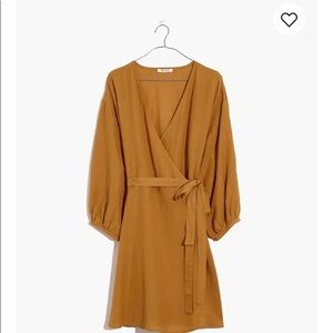 Madewell Balloon Sleeve Linen Dress